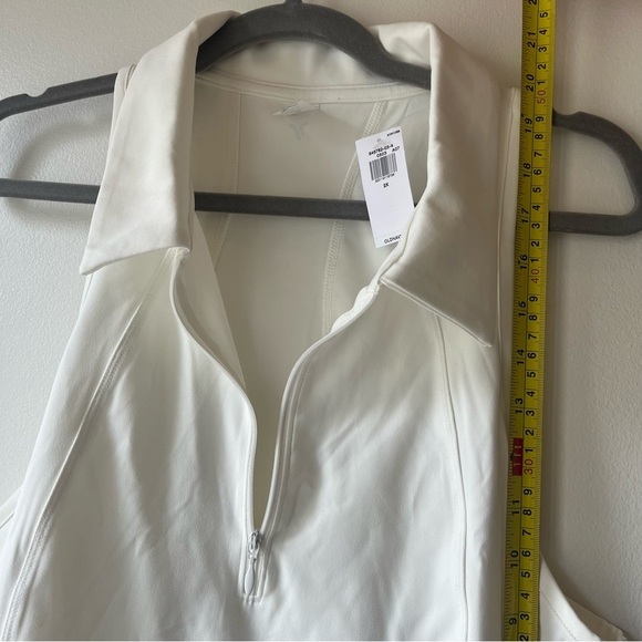 Old Navy Powersoft White Collared tank top 2X Athletic Golf Activewear Nwt - Picture 8 of 11